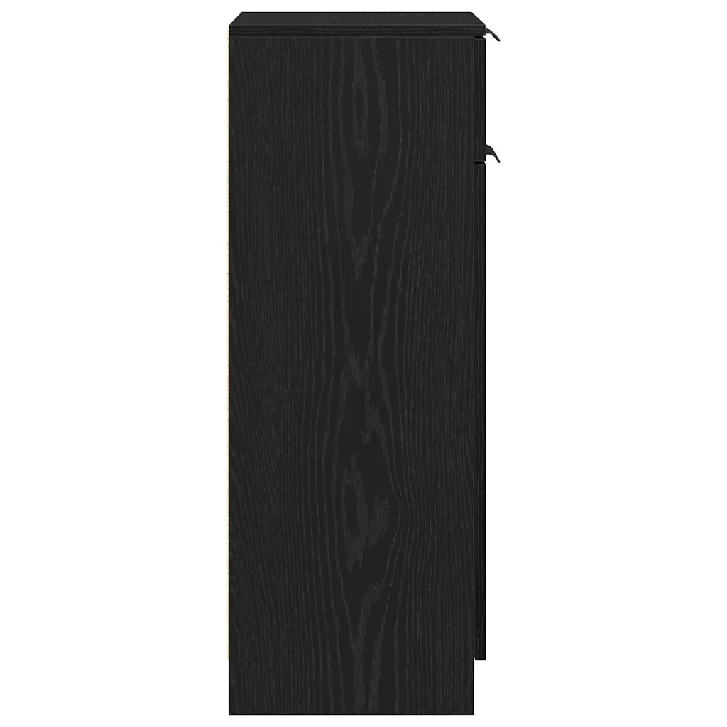 Mobile da Bagno | Armadio da bagno Rovere nero 32 x 34 x 90 cm Legno multistrato