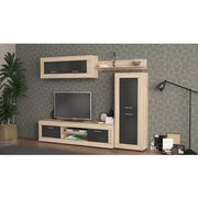 KIT PARETE LIVING AMBER CM. 250X188X41 NATURALE OAK ANTRACITE