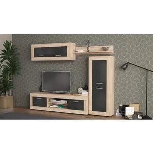 KIT PARETE LIVING AMBER CM. 250X188X41 NATURALE OAK ANTRACITE