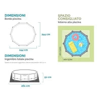 28205NP - Piscina Frame Cm 244X51