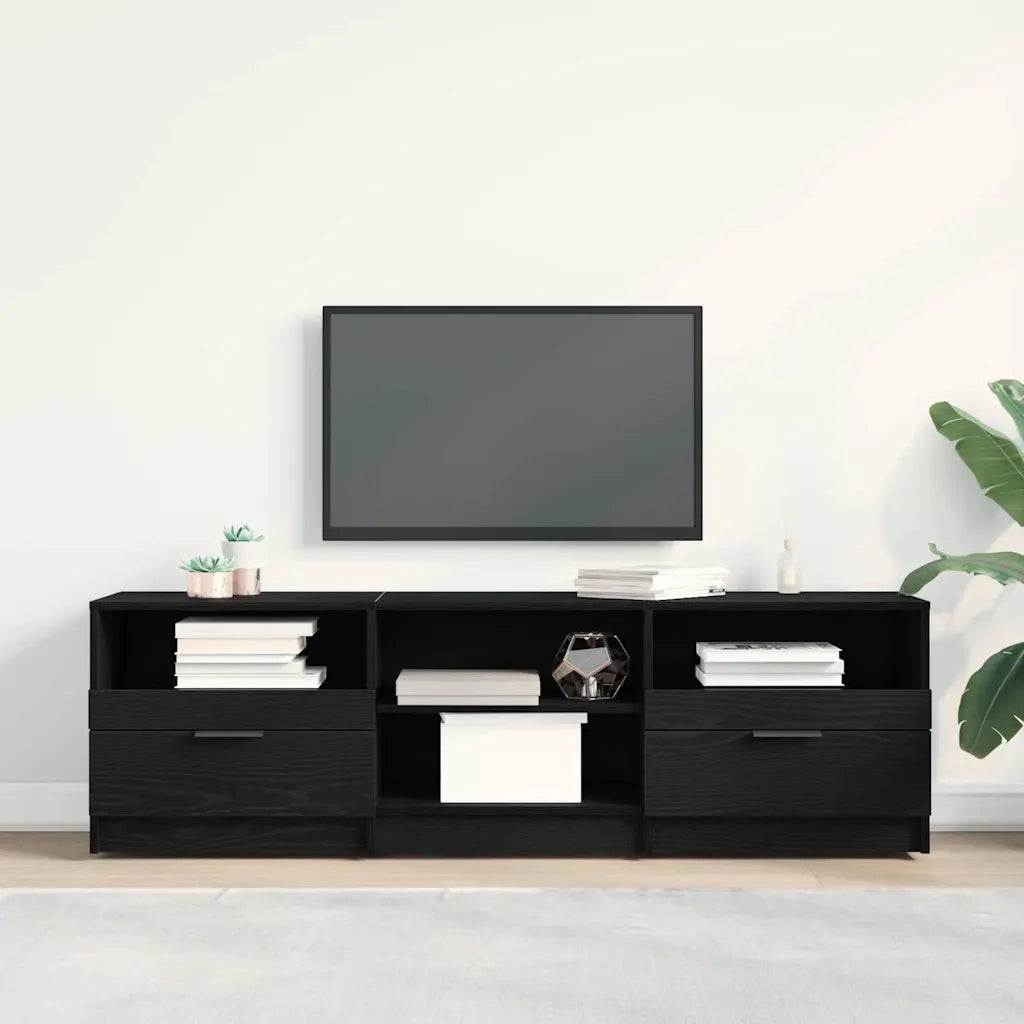 Mobile TV-Credenza per TV-Console TV Rovere Nero 150 x 33,5 x 45 cm Legno multistrato