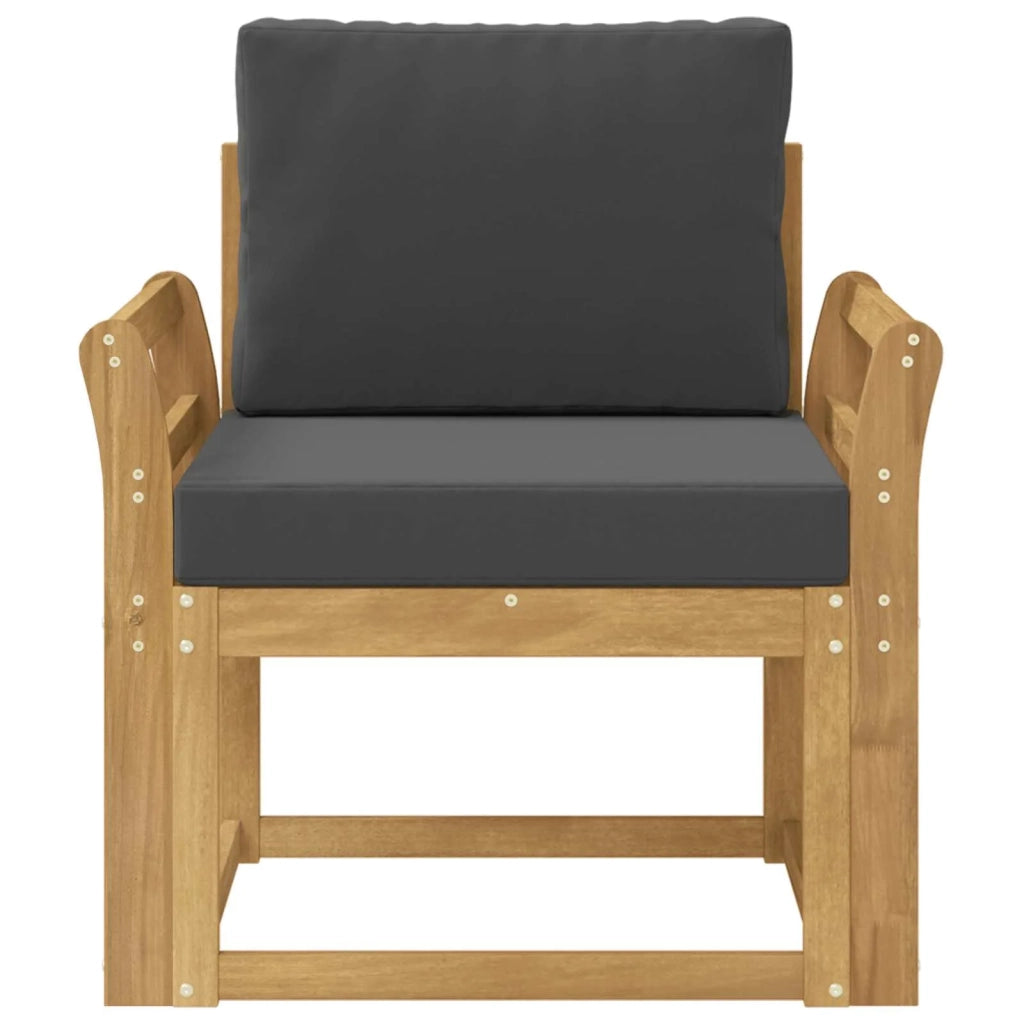 2 Pezzo Set di divani da esterno-Sofa da giardino Poliestere Bianco e Antracite 922771
