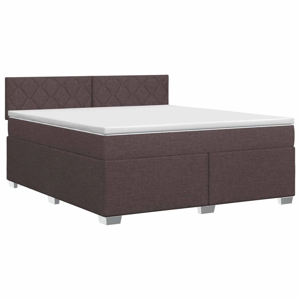 Letto box spring con materasso Marrone Scuro 140 x 200 cm 3450505
