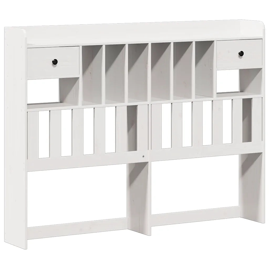 Letto Libreria senza Materasso Bianco 140x200 cm Legno di Pino 3308922
