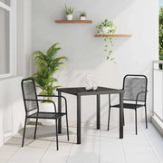 Set da Pranzo per Giardino 3 pcs Nero 3379156