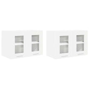 Armadio pensile | Mobile da Cucina 2 pz Bianco 60 x 31 x 40 cm Legno multistrato