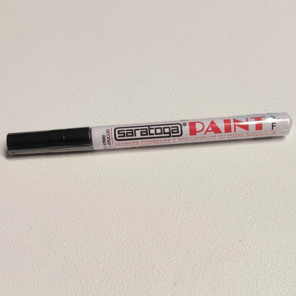 Paint pennarello colore nero punta fine indelebile coprente permanente su ogni superficie