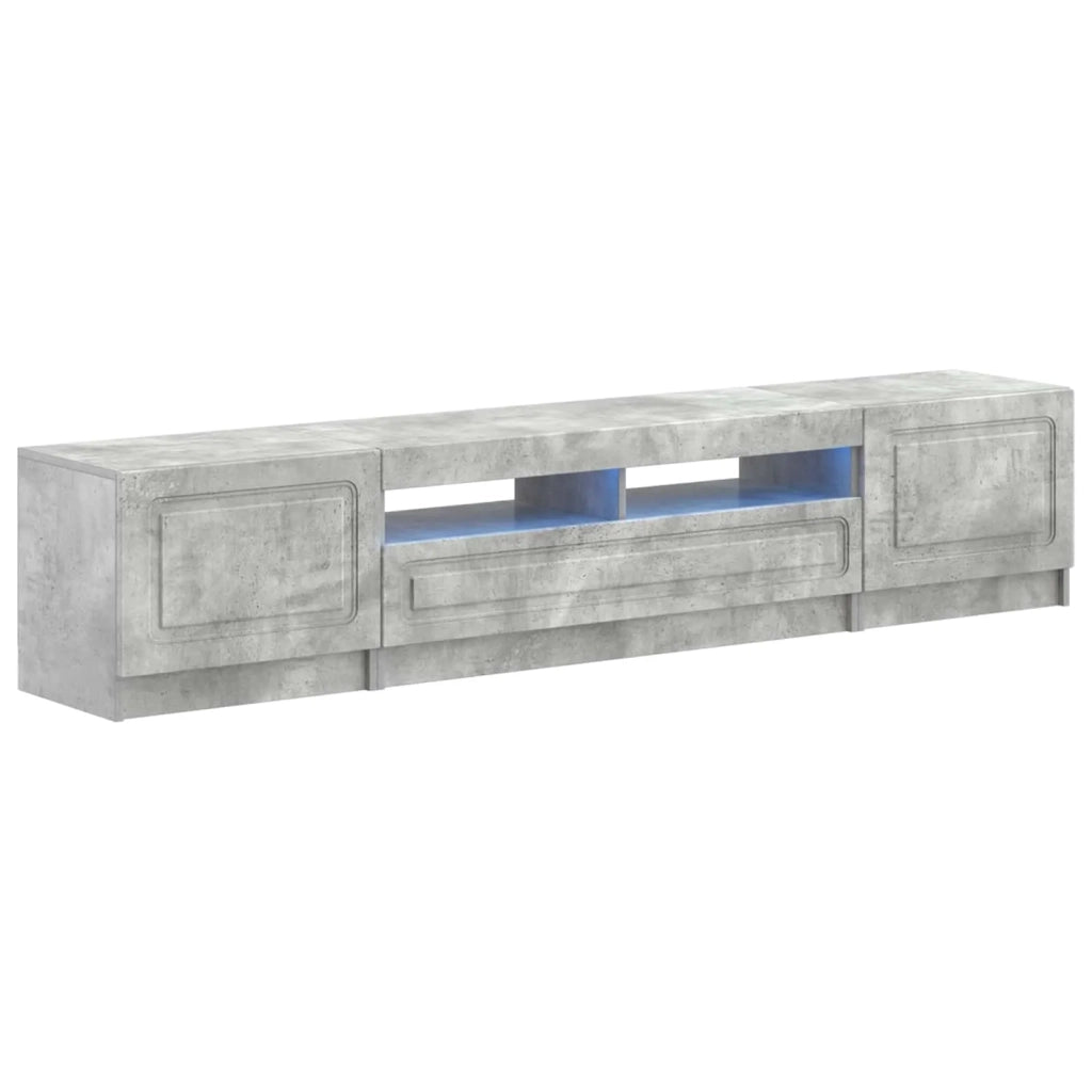 Mobile TV LED a 5 pezzi Grigio Cemento Legno ingegnerizzato 3417003