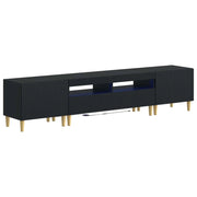 Mobile TV LED a 5 pezzi ARNHEM Nero Legno ingegnerizzato 3416594