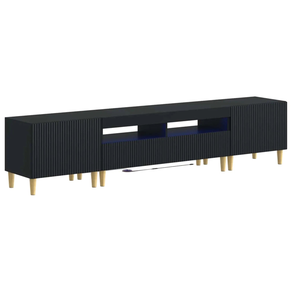 Mobile TV LED a 5 pezzi ARNHEM Nero Legno ingegnerizzato 3416594