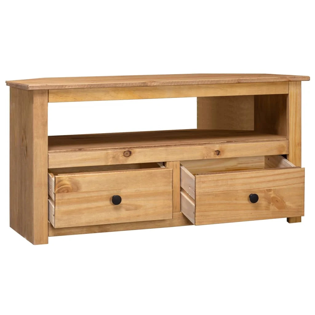 Mobile TV multimediale mensola TV credenza mobile TV sala da pranzo soggiorno angolo camera da letto 93 x 49 x 49 cm pino massello marrone 02_0027588