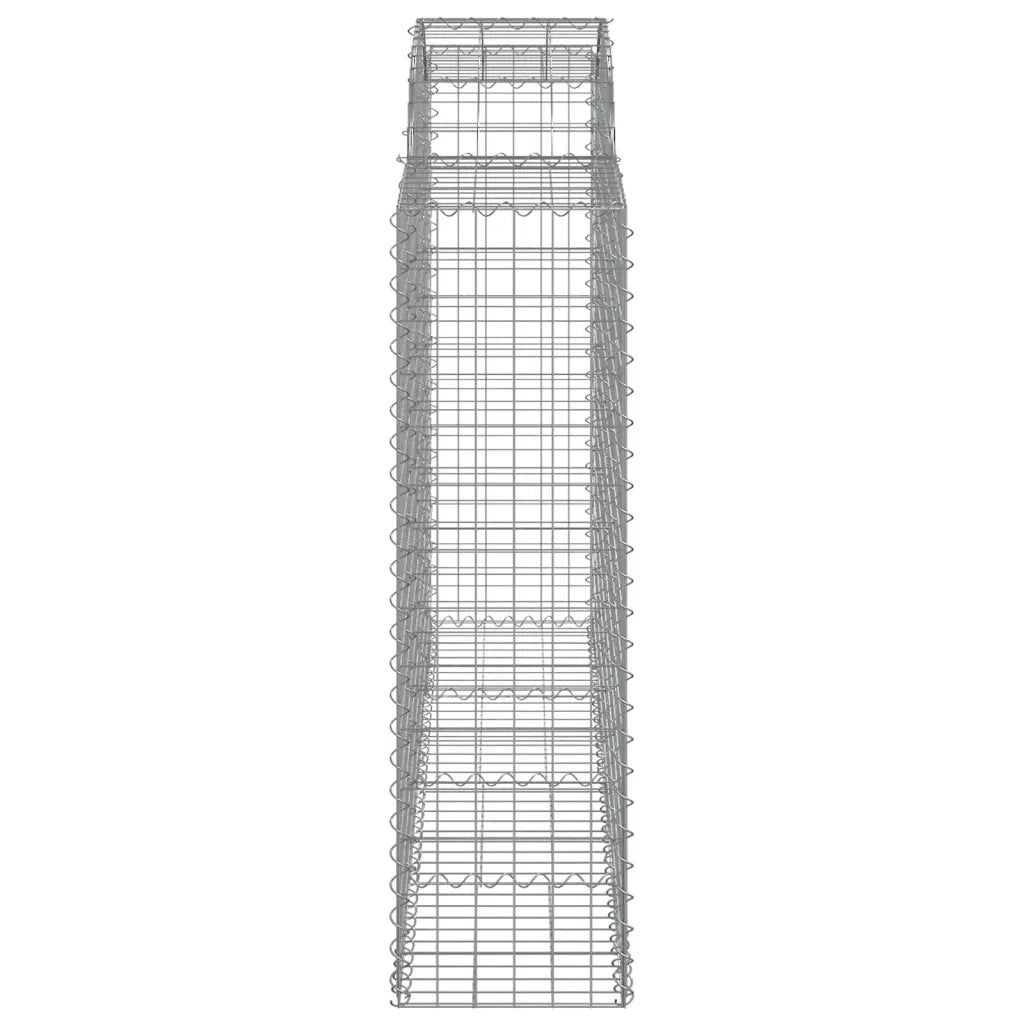 Cesti Gabbioni ad Arco 6 pz 200x50x140/160 cm Ferro Zincato 3146366