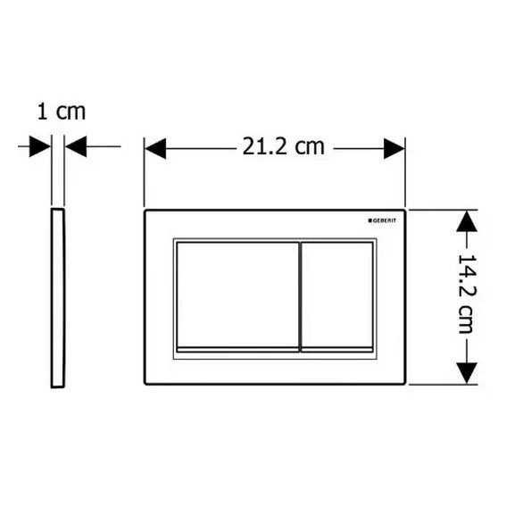 PLACCA DI COMANDO 2 TASTI OMEGA 20 SQUADRATA- Cromo satin. bordoinf Cromo lu- GEBERIT- pezzi 1