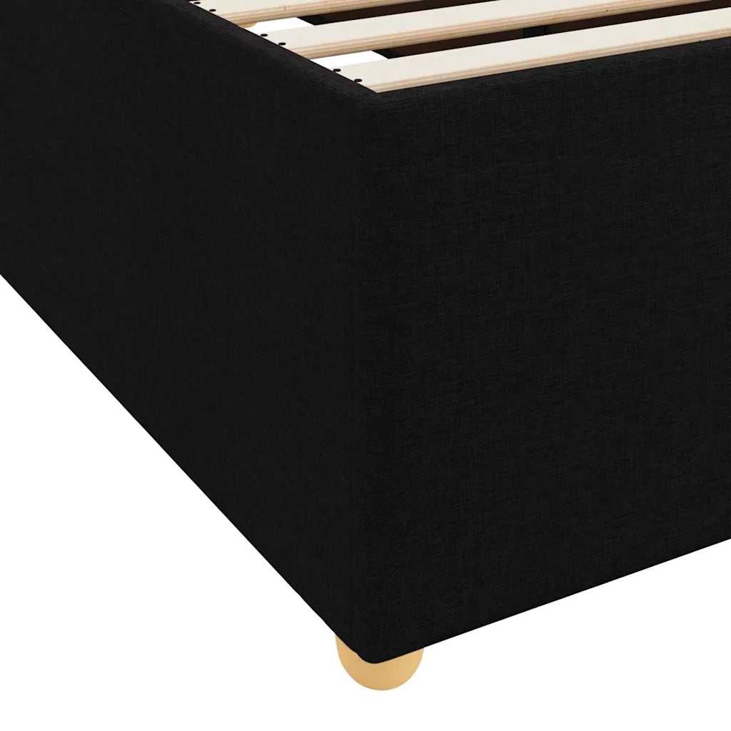 Struttura del letto con materasso Nero 120 x 190 cm Tessuto 3399344