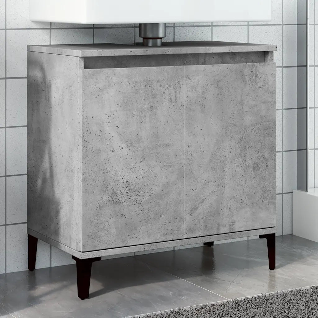 Mobile Lavabo Grigio Cemento 58x33x60 cm in Legno Multistrato 857116