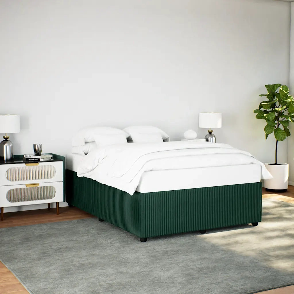 Giroletto senza Materasso Verde Scuro 140x190 cm in Velluto