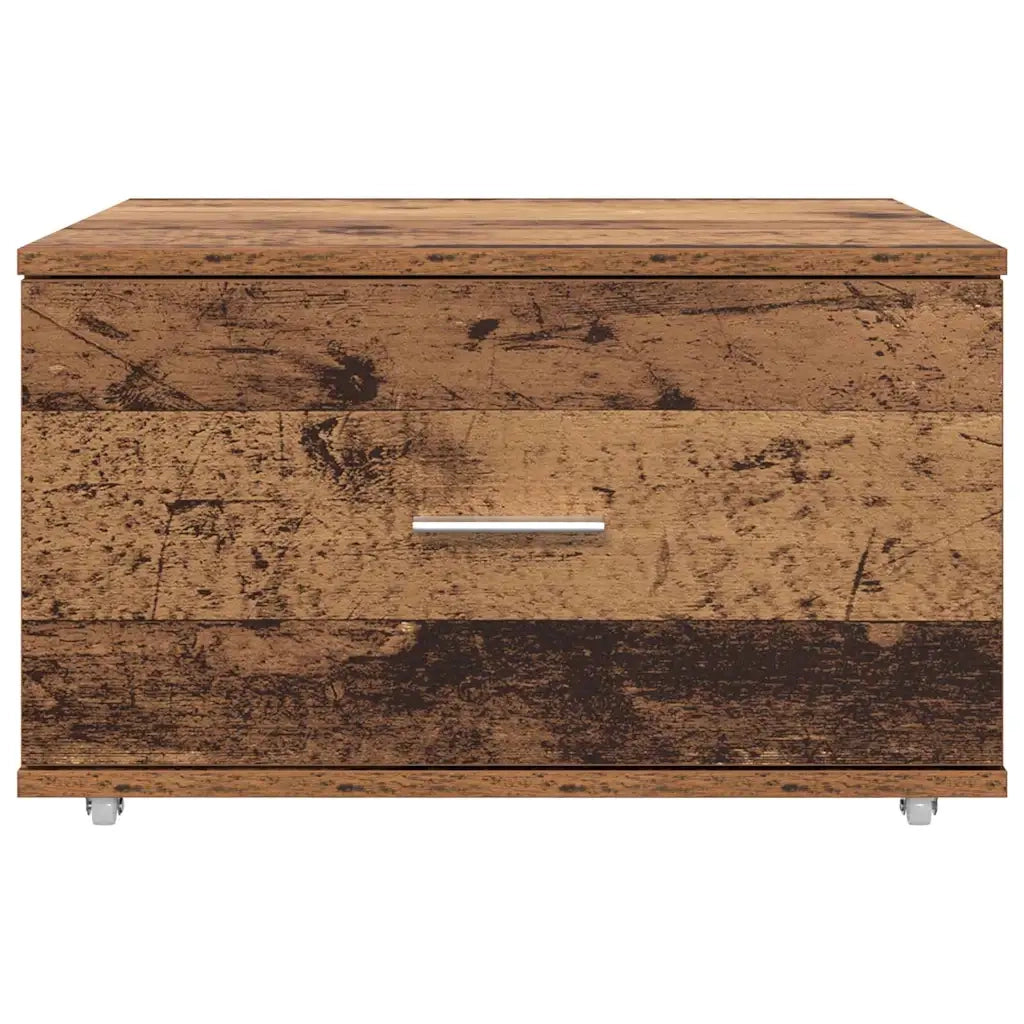 Cassettiera rettangolare moderna con ampio spazio contenitivo adatta per ufficio 55 x 45 x 31 cm realizzata in legno anticato 02_0052199