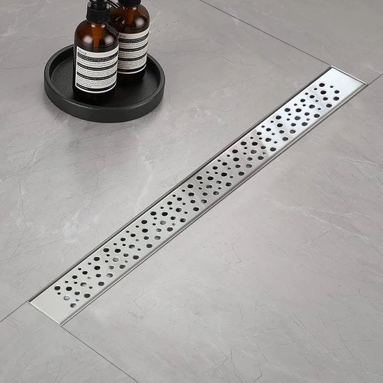 Doccia in acciaio inossidabile - 60 cm - inclusa valvola di scarico