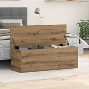 Scatola di Stoccaggio per la vitaXL in Rovere Artigianale 102x35x35 cm in Legno Ingegnerizzato
