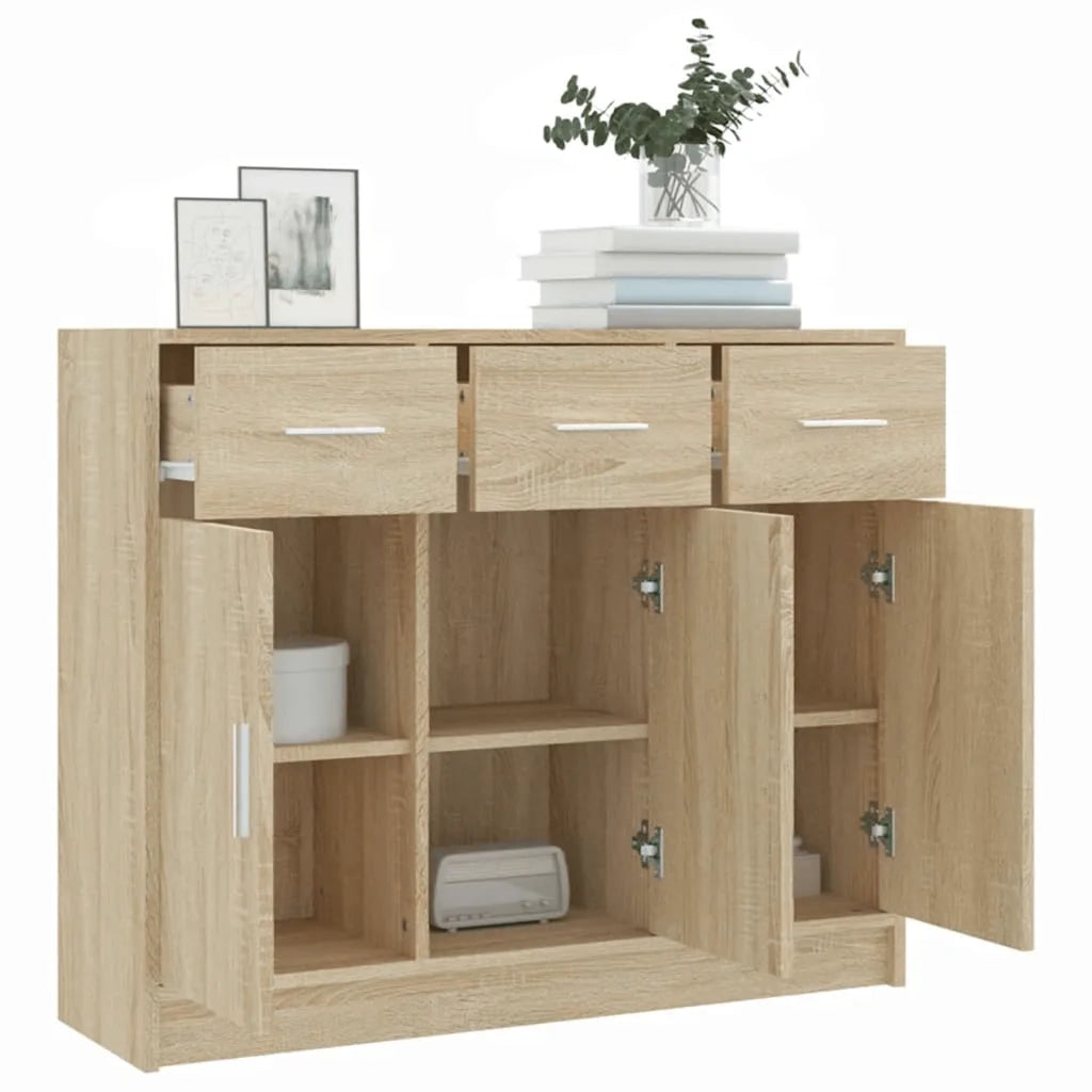 Credenza Rovere Sonoma 91x28x75 cm in Legno Multistrato 823011