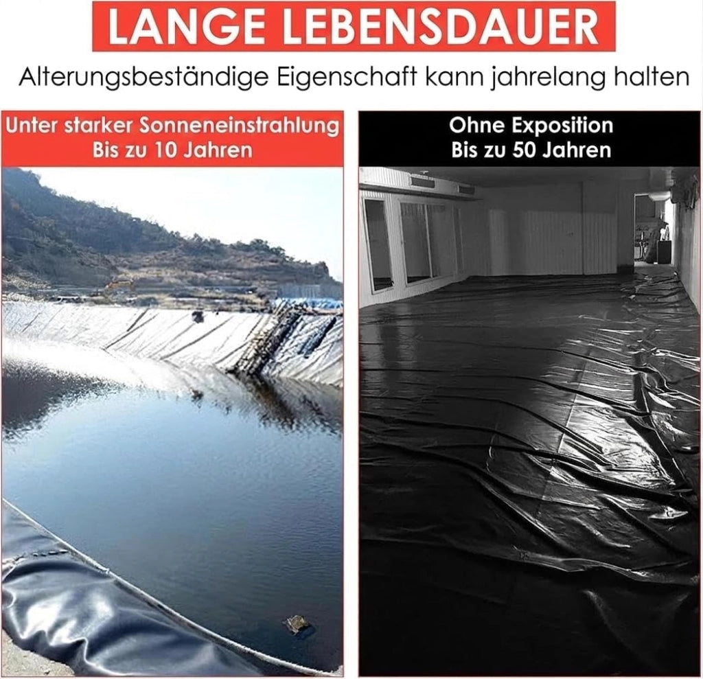 Telo per laghetto di dimensioni 4;57 m x 6;10 m; spessore 45 mm