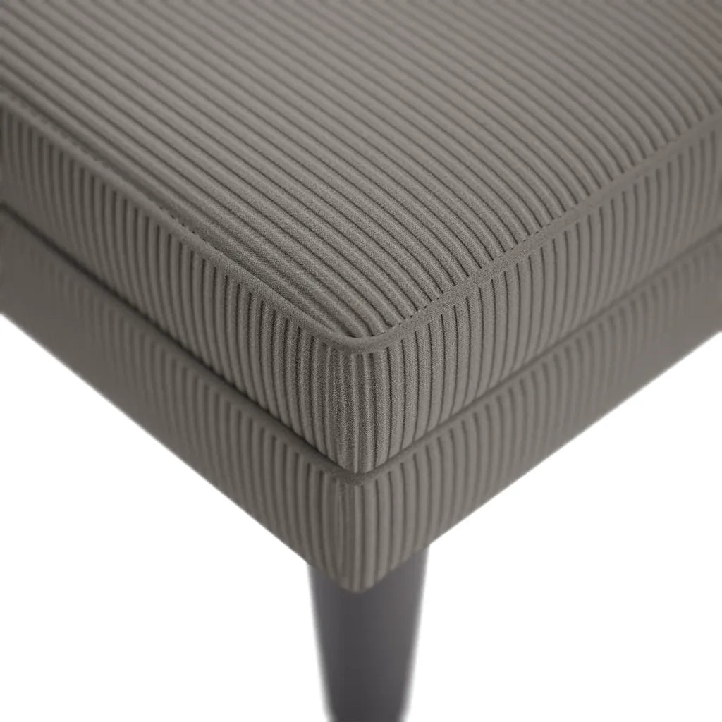 Sdraio con Cuscino Destro in Velluto a Coste Grigio Chiaro CFW2674701
