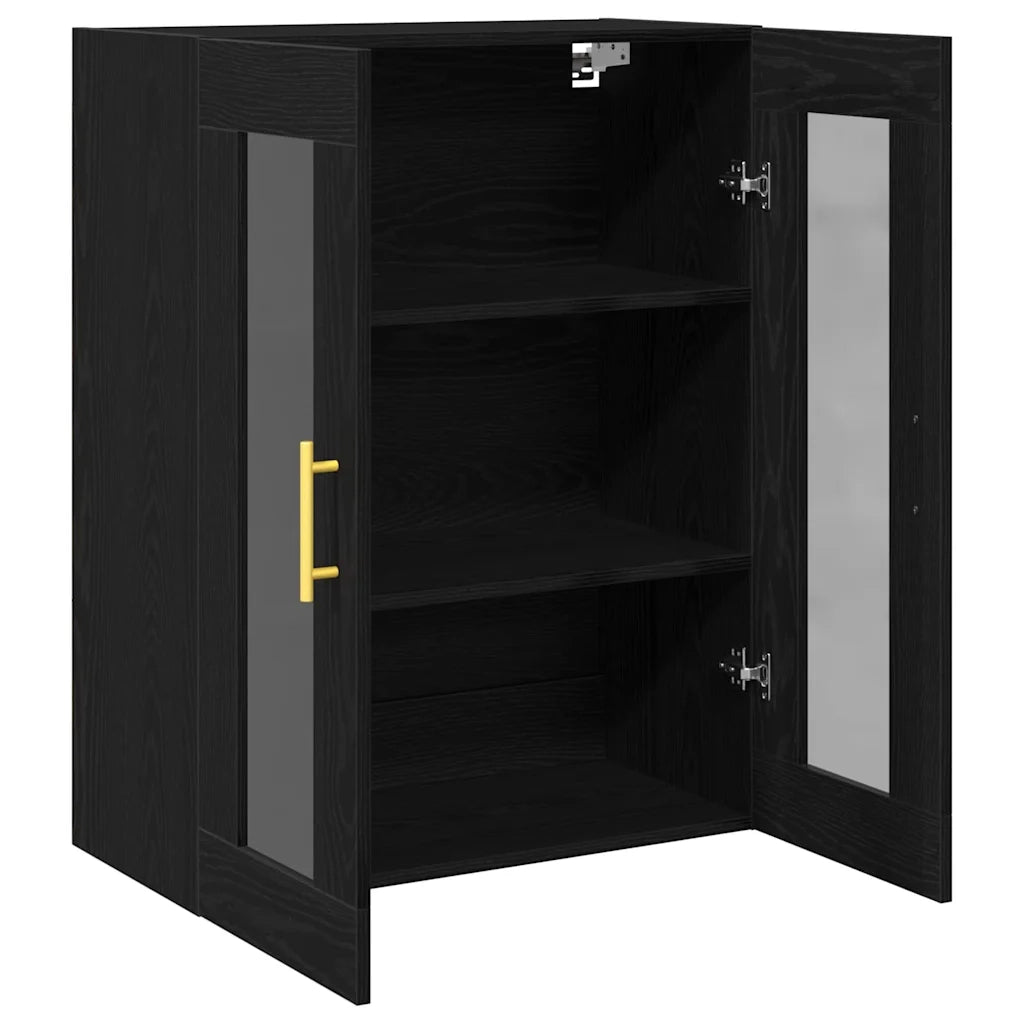 Armadietto a muro Rovere Nero 69,5 x 34 x 90 cm 862167