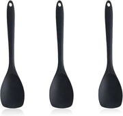 Set di 3 cucchiai in silicone con strato antiscorrosivo, spalatello da cucina e schiacciaimpasto, resistente al calore e lavabile in forno a microonde per cucinare, cuocere e mescolare.
