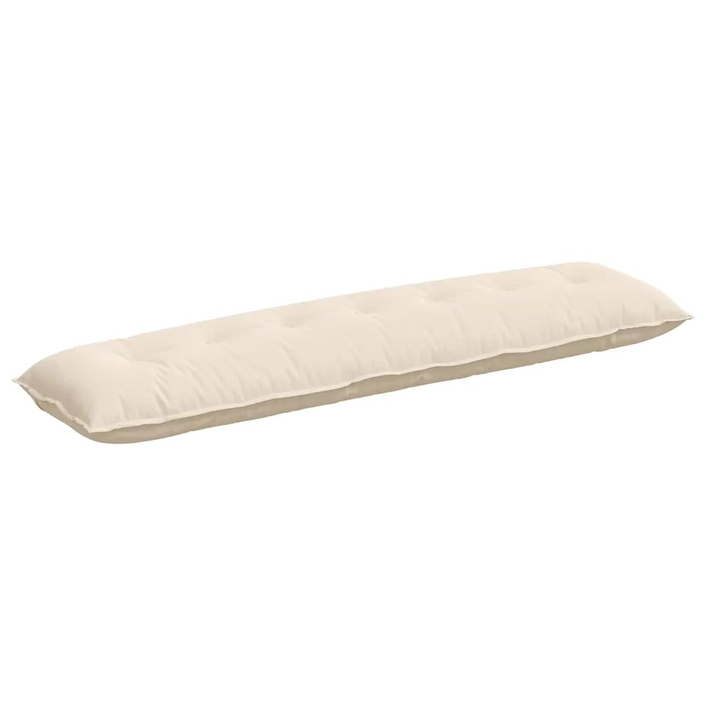 Cuscino per Schiena Beige 200 x 50 cm Tessuto in Microfibra