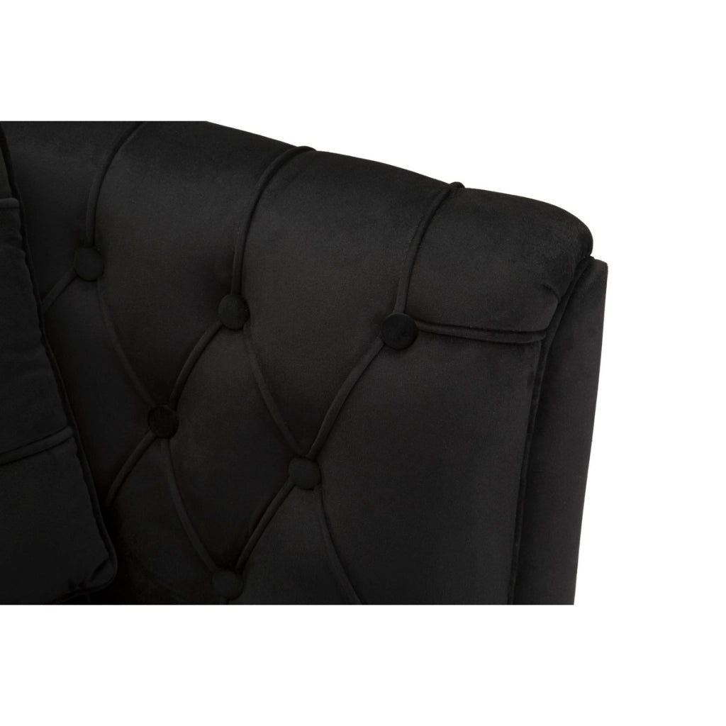 Divano VKH896, Nero, Poliestere, 130x83x91 cm
