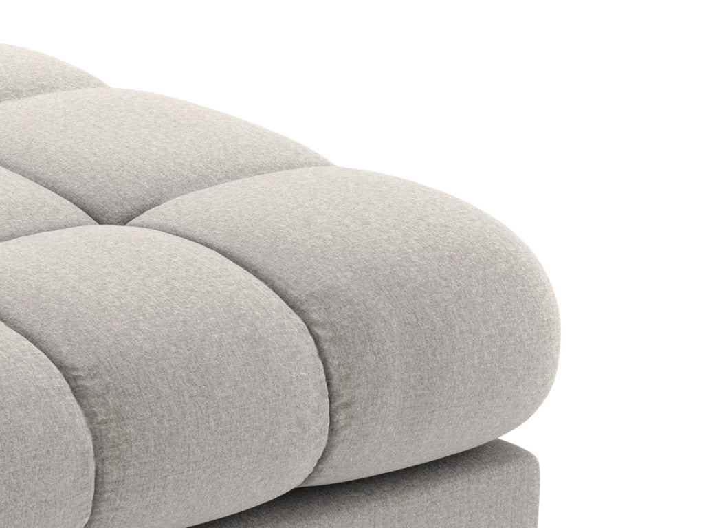Cosmopolitan Design - Divano angolare destro "Bali" 5 posti in tessuto strutturato grigio chiaro 