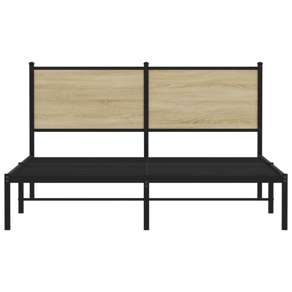 Giroletto senza Materaso in Metallo Rovere Sonoma 150x200 cm 4007718
