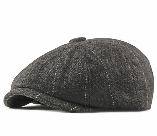 Cappello quadrato caldo per autunno e inverno, petto di giornalaio in grandi dimensioni, cappello a baretta, pet a baseball con grande circonferenza del capo, cappello da pittore per uomini e donne all'aperto