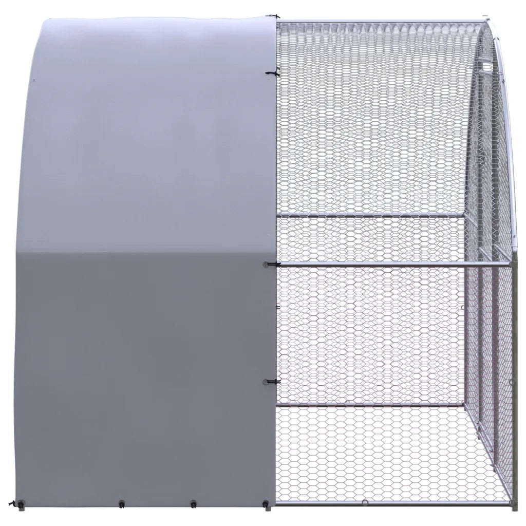 Gabbia per Polli da Esterno 3x2x2 m in Acciaio Zincato 3095472