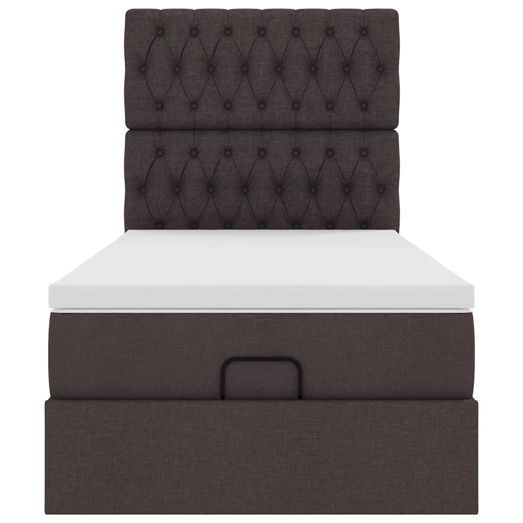 Struttura Letto Pouf con Materasso 90x190 cm in Tessuto