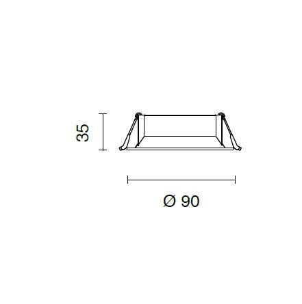 LOST FARETTO LED DA INCASSO 4000K 630LM 9W IP20 BIANCO 9CM