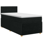 Letto box spring con materasso Nero 90 x 200 cm Tessuto 3451372