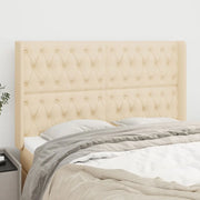 Testiera ad Orecchio Crema 163x16x118/128 cm in Tessuto