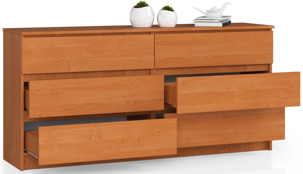 Cassettiera AKORD K160 Ontano 160 cm 6 cassetti 160x40x77 cm