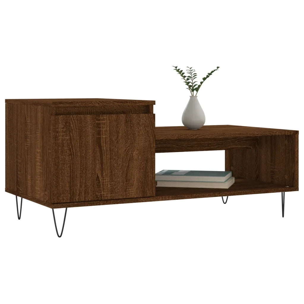 Tavolino da salotto | Tavolino da caff¨¨ | Tavolino da Soggiorno Rovere Marrone100x50x45cm Legno Multistrato