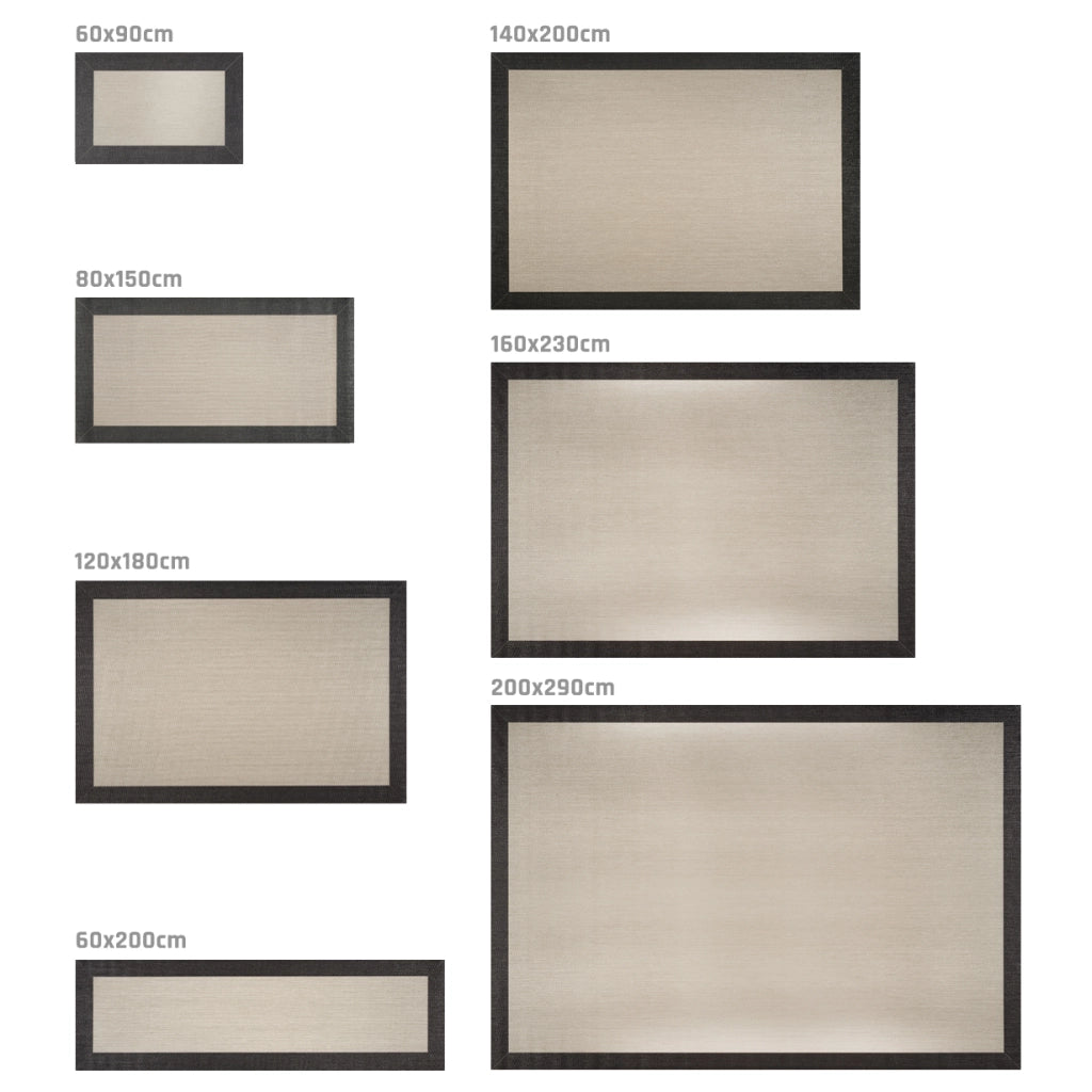 Tappeto vinilico di alta qualità taupe-nero 160x230