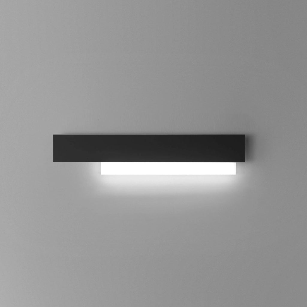 Doha - Applique led da parete moderna 25W - Alluminio bianco e nero, luce calda 3000K, 2110lm, design lineare, IP20, per interni, l.70x15cm