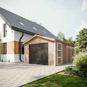 Garage di 17 m²- L378xL530 cm- Garage per auto, moto, biciclette - Costruzione con pannelli LP Smartside - Timbela M991B