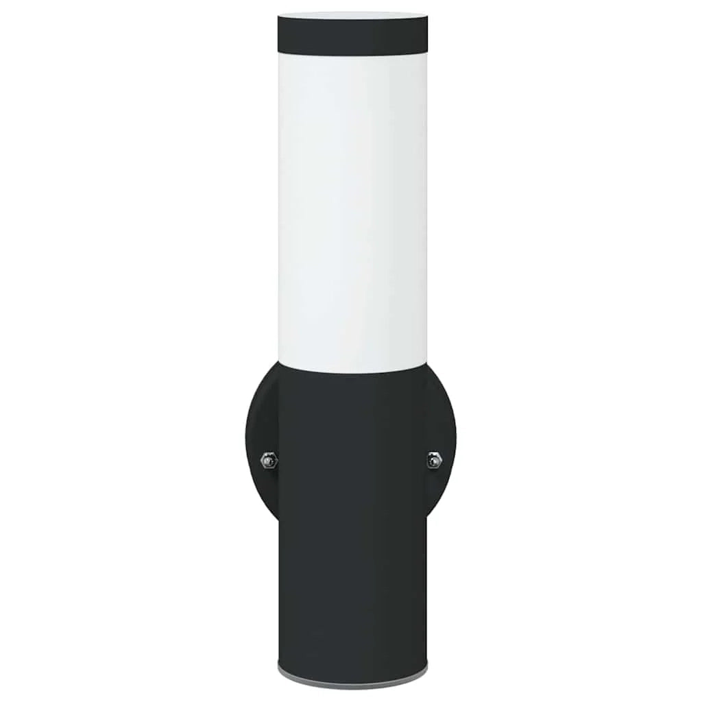 Applique moderna per esterni 15 x 7,5 x 33 cm luminosa e resistente stile contemporaneo acciaio inox nero 02_0056503