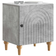 Comodino | Armadio da Notte | Mobiletto da notte Grigio Cemento 43 x 34,5 x 50 cm
