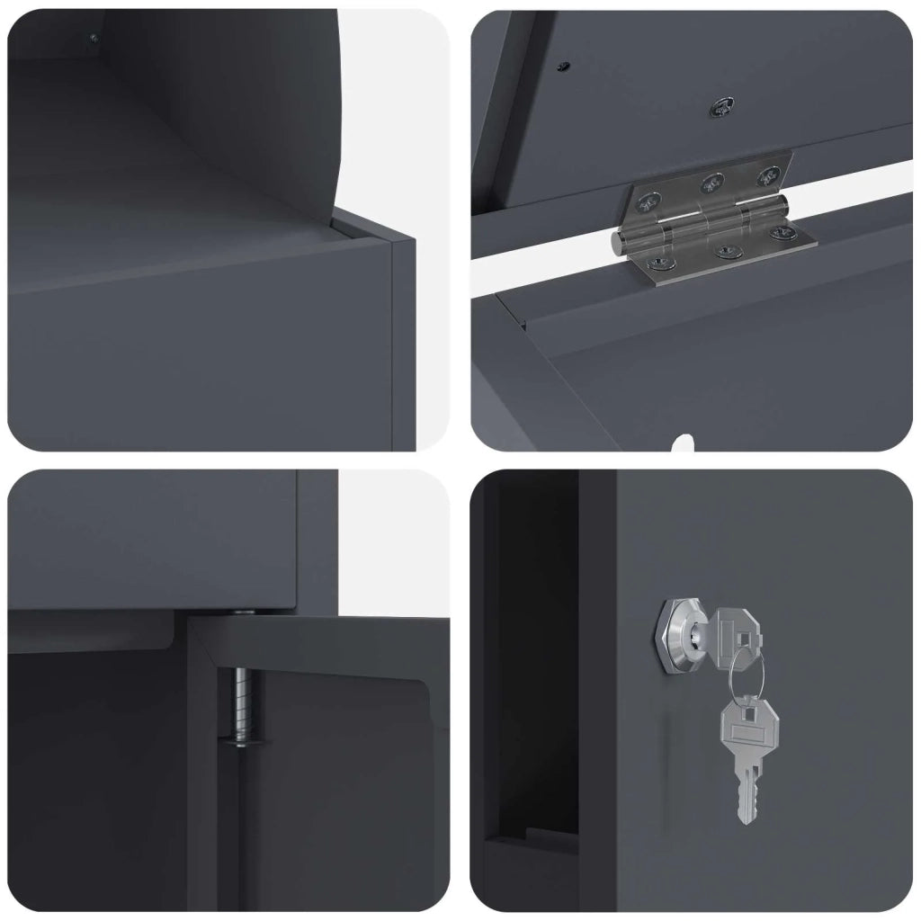 Cassetta per pacchi Antracite 47.5 x 38 x 59 cm Acciaio CFW2327378