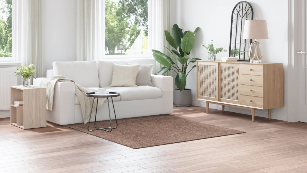 Tappeto Shaggy a Pelo Alto Marrone 160x160 cm PP