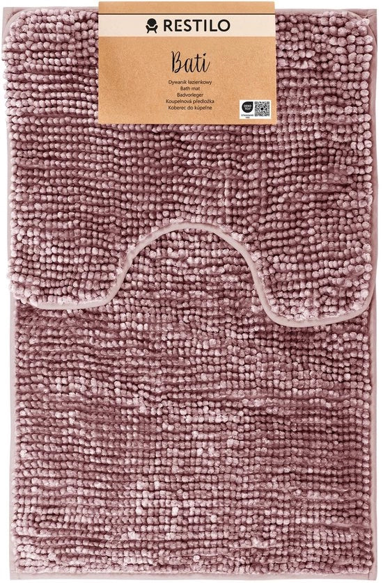 Set di tappetino per bagno 50x80 cm e 40x50 cm con superficie antiscivolo Bati Druif