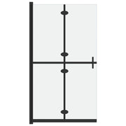 Parete doccia pieghevole divisorio per vasca da bagno accessorio per il bagno box doccia arredamento per la casa vetro ESG 100x190 cm satinato 02_0002174