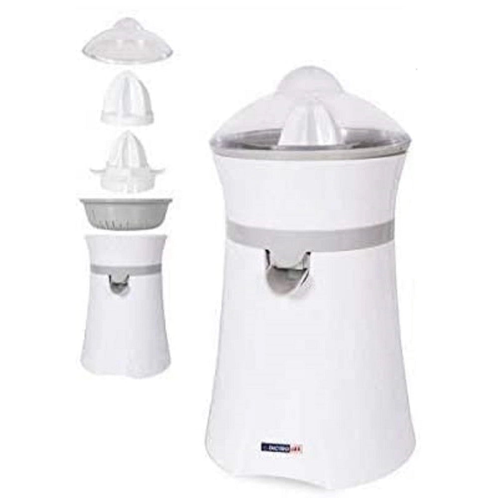 Trade Shop - Spremiagrumi 20w Con Sistema A Pressione Automatico 2 Testine Cestello Filtrante -